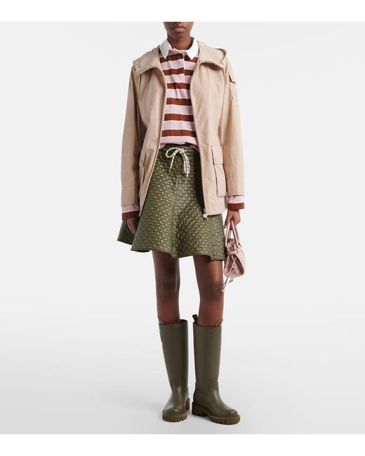 Moncler Natural Leandro Technical Poplin Parka