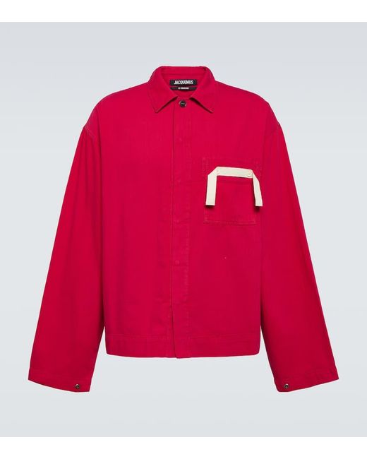 Camicia di jeans La Chemise de Nimes di Jacquemus in Red da Uomo