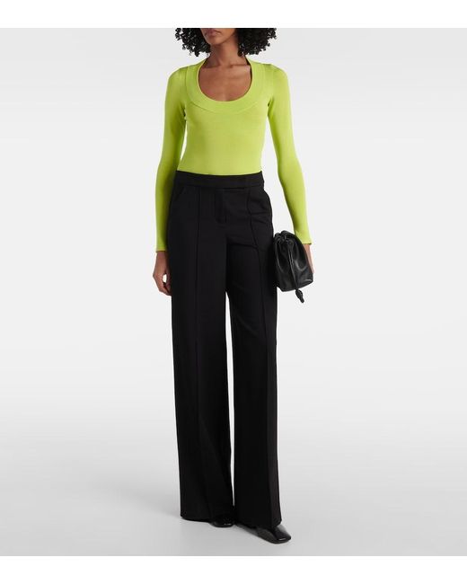 Galvan Yellow Sasha Jersey Bodysuit