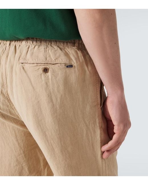 Polo Ralph Lauren Natural Linen Straight Pants for men