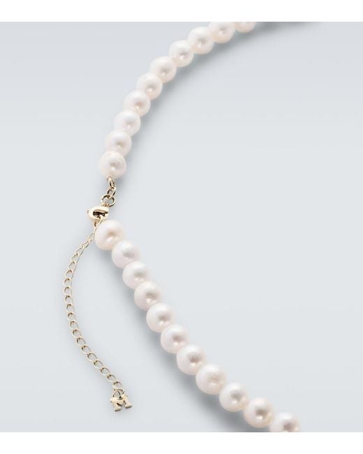 Mateo White 14Kt Necklace With Freshwater Pearls for men