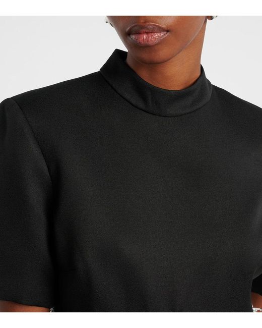 Jonathan Simkhai Black Verziertes Cropped-Top Jalen