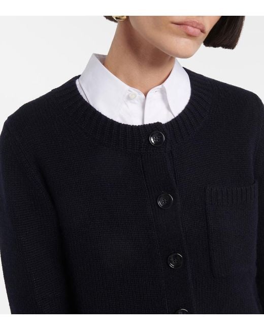 Jardin Des Orangers Blue Wool And Cashmere Cardigan