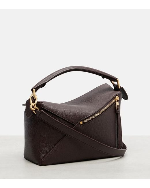 Loewe Black Puzzle Edge Small Leather Top-Handle Bag
