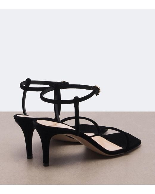 Gianvito Rossi Black Velvet Sandals