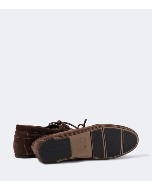 Manolo Blahnik Brown Marino Suede Loafers for men