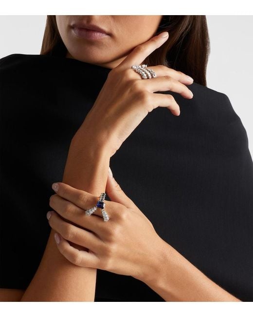 YEPREM Blue Reign Supreme 18Kt Ring With Sapphire And Diamonds