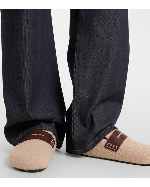 J.W. Anderson Pink Felt Mules