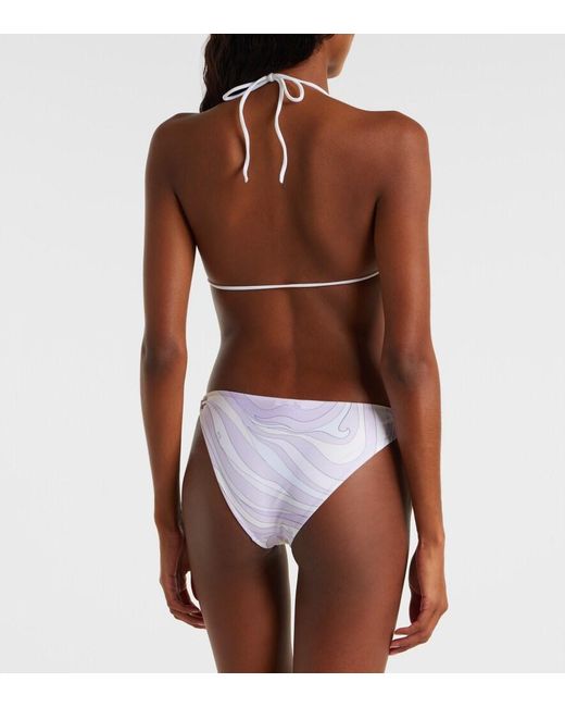 Emilio Pucci White Marmo Bikini Bottoms