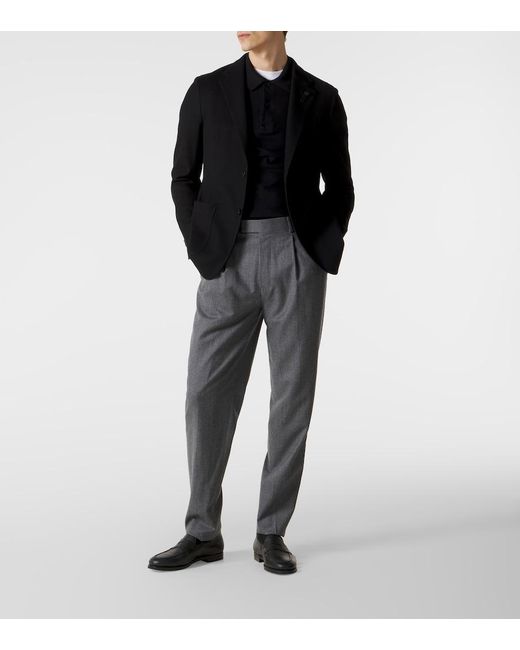 Lardini Black Cotton Blazer for men