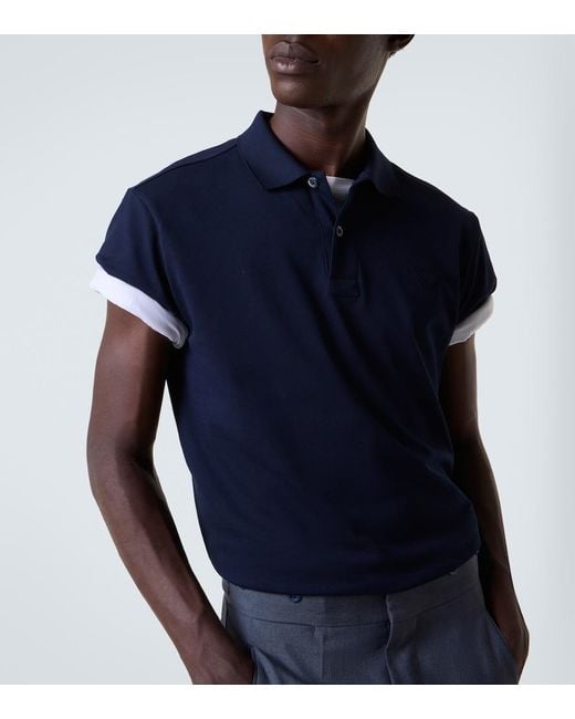 Polo De Algodon Prada de hombre de color Blue