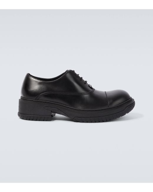 Lanvin Black Leather Derby Shoes for men