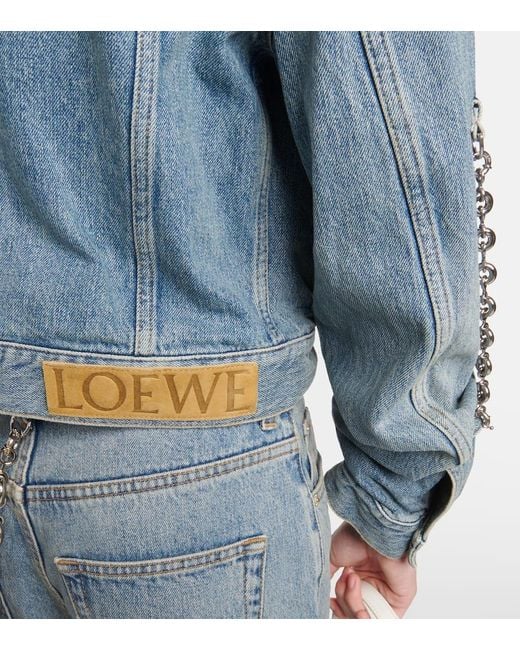 Giacca di jeans Chain di Loewe in Blue
