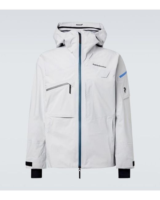 Peak Performance White Alpine Ski Jacket for men