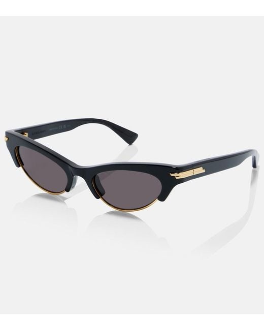 Bottega Veneta Brown Fashion Show Cat-Eye Sunglasses