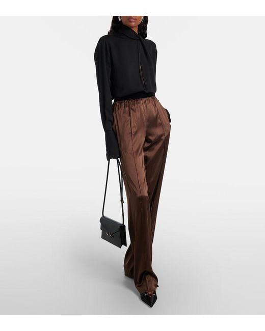 Tom Ford Black T Mini Leather Crossbody Bag