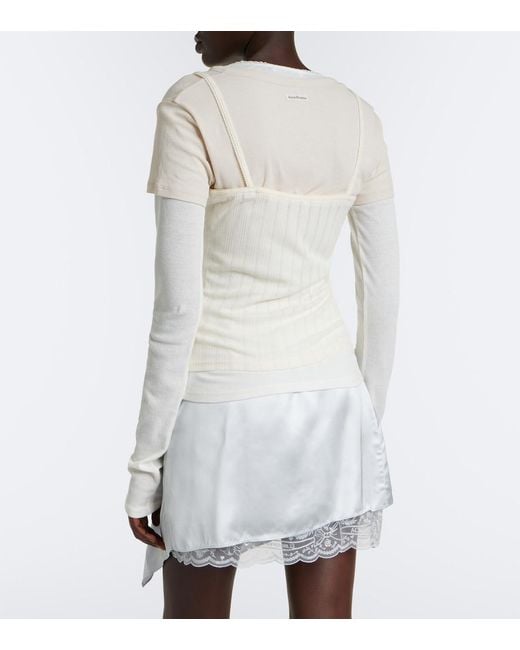 Top Superpose Acne en coloris White