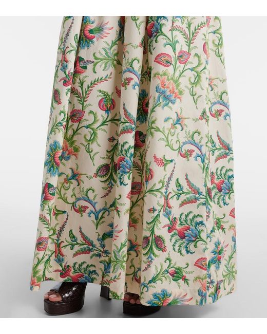 Etro White Elegant High-Waisted Mini Skirt With Multicolored Pattern