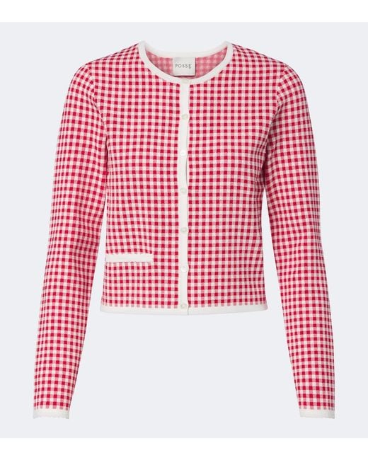 Posse Red Micah Gingham Cardigan