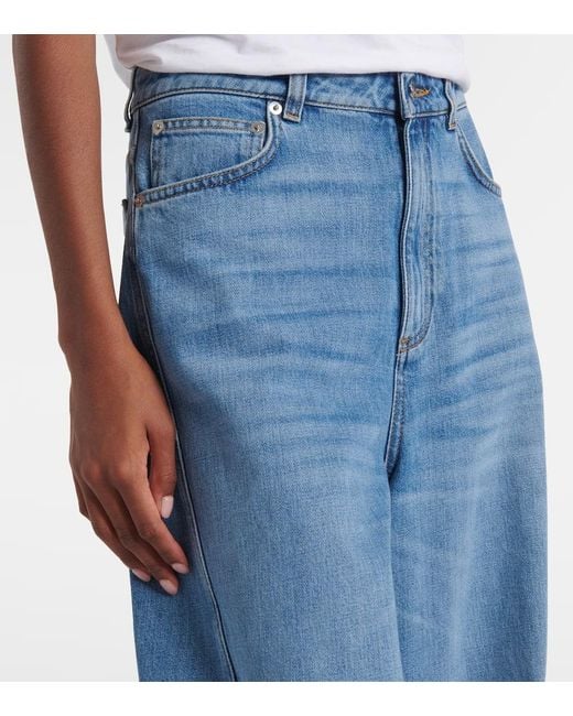 Givenchy Blue Cocoon High-Rise Barrel-Leg Jeans