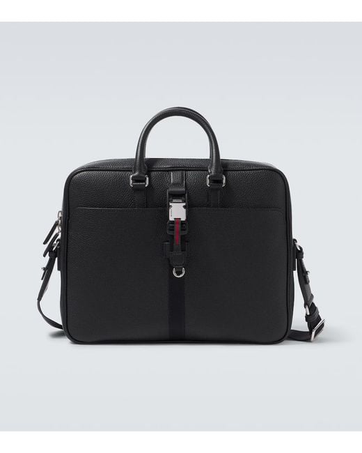 Gucci Aktentasche Web Stripe Medium Aus Leder in Black für Herren