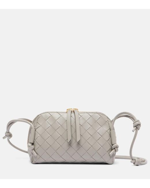 Borsa A Tracolla Concert Mini di Bottega Veneta in Gray