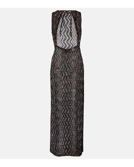 Missoni Black Zigzag Sequined Beach Cover-Up