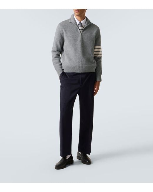 Thom Browne Pullover 4-Bar Aus Schurwolle in Gray für Herren