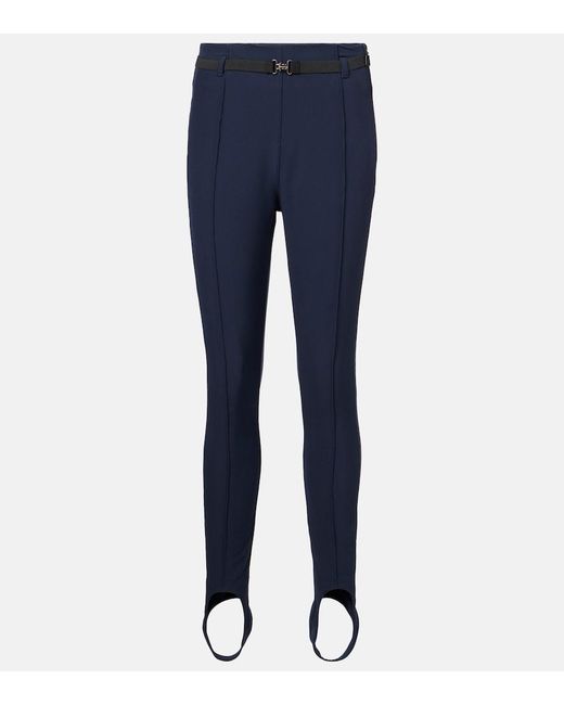 Toni Sailer Blue Theodora Belted Stirrup Ski Pants