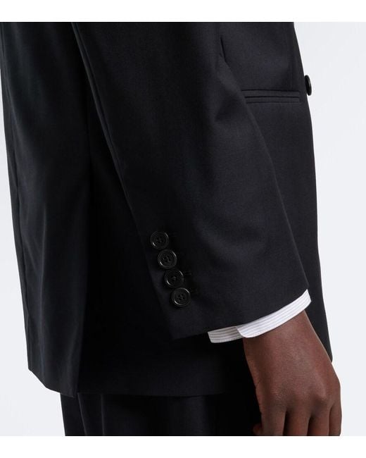 The Row Blue Isani Double-Breasted Virgin Wool Blazer