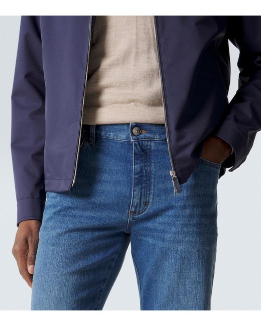 Zegna Blue Slim Jeans for men