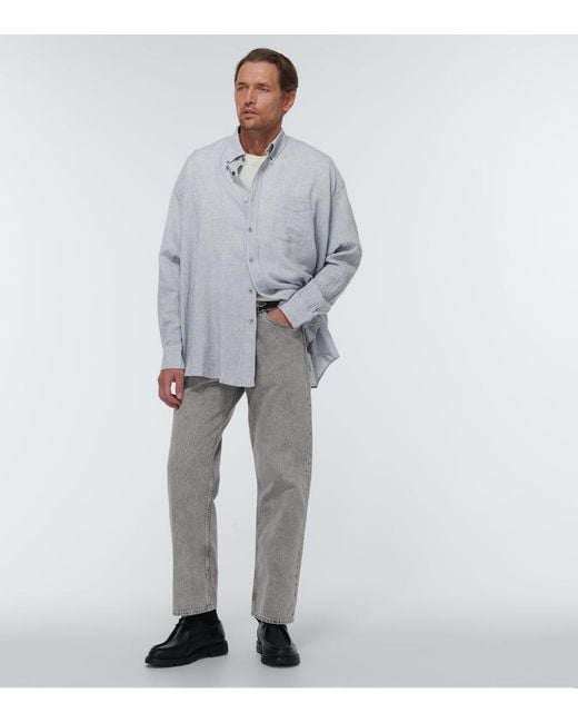 Our Legacy Gray Third Cut Wide-Leg Jeans for men