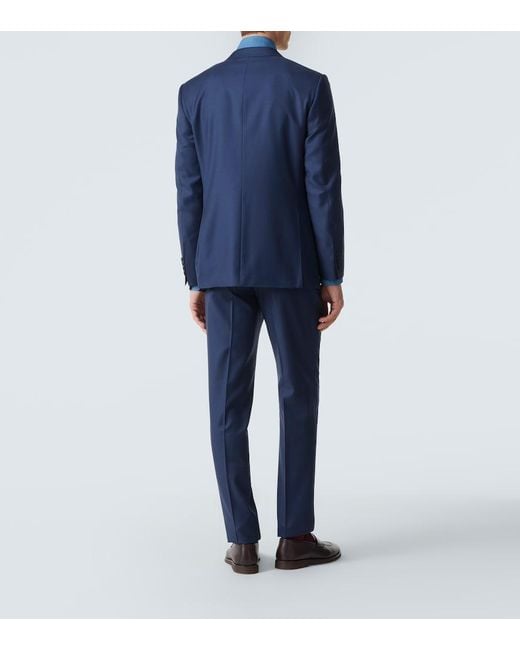 Canali Blue Wool Suit for men