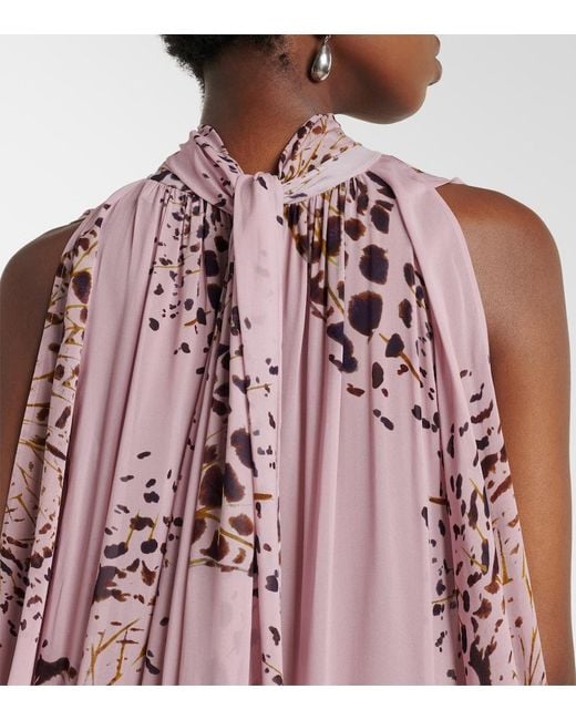 Blumarine Pink Printed Asymmetric Georgette Blouse