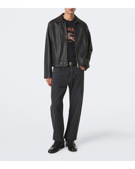 Burberry Black Ekd Cotton Jersey T-Shirt for men
