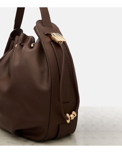 Zimmermann Brown Halcyon Large Leather Bucket Bag