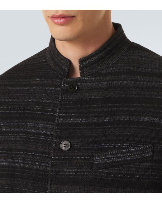Missoni Blue Space-Dyed Wool-Blend Jacket for men