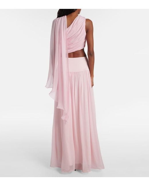 Gonna Lunga Solene di Posse in Pink