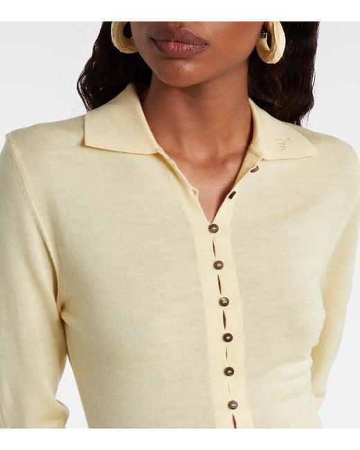 Jacquemus Natural Polopullover Aus Wolle