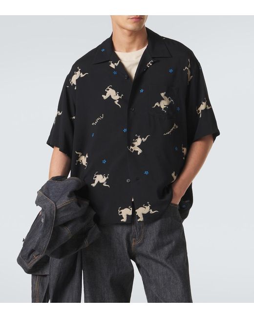 Camisa Crosby Estampada Visvim de hombre de color Black