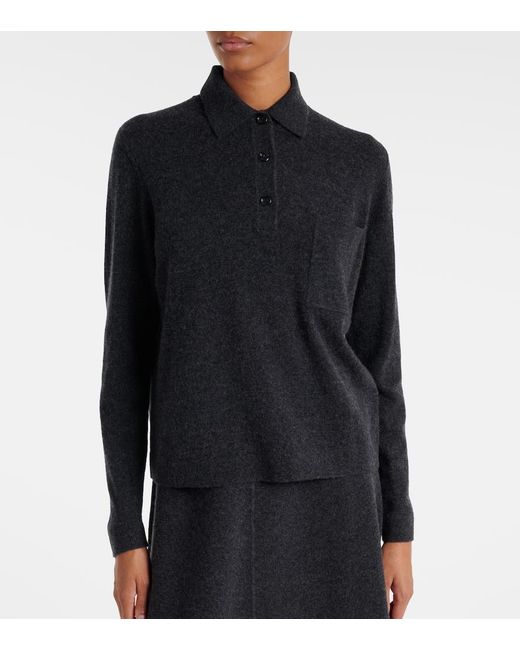 Jardin Des Orangers Blue Wool And Cashmere Polo Sweater