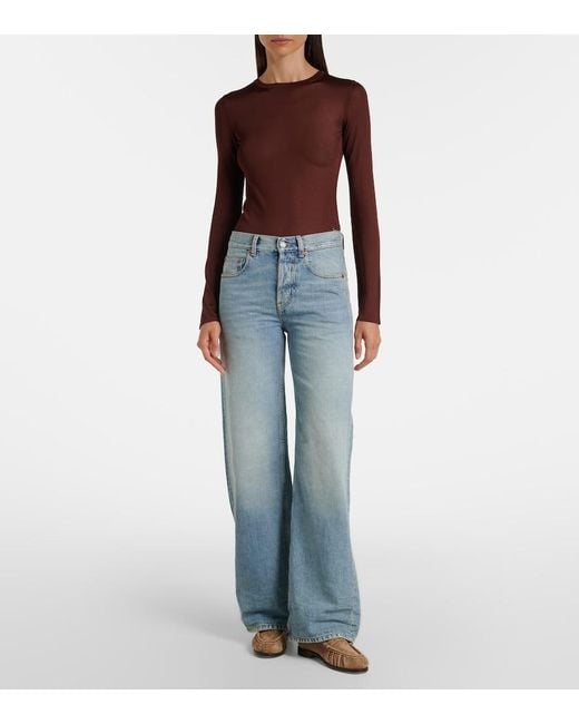 Saint Laurent Blue Neo '90S Wide-Leg Jeans