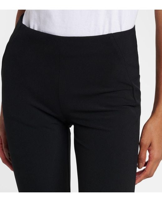 Veronica Beard Black Scuba Cropped Slim Pants