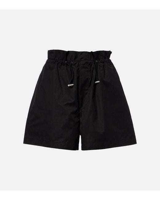 Agolde Black Lydia Cotton-Blend Shorts