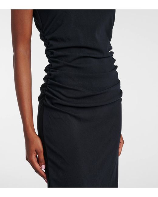 Veronica Beard Black Charissa High-Neck Midi Dress