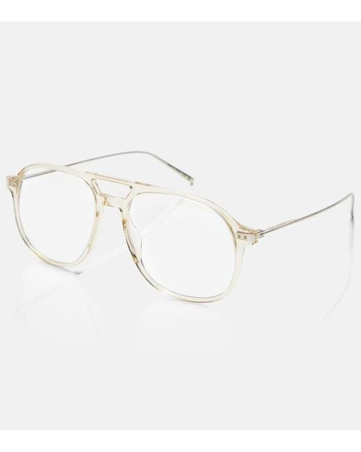 Saint Laurent Natural Ultra Leger Aviator Sunglasses