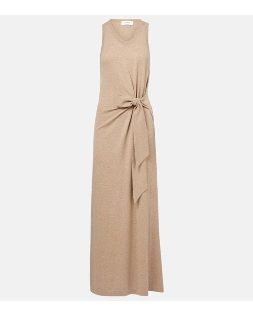 Lisa Yang Natural Maxikleid Angeline Aus Baumwolle Und Kaschmir