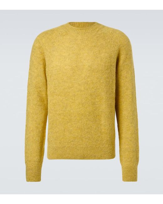 Dries Van Noten Yellow Alpaca And Wool-Blend Sweater for men