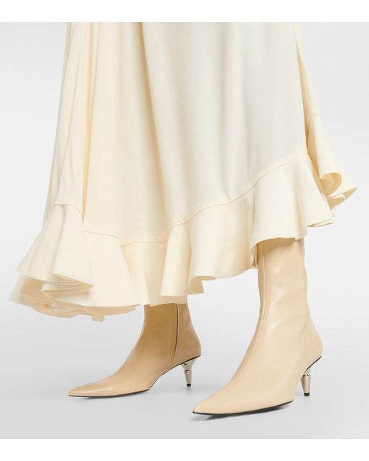 Proenza Schouler Natural Spike Leather Ankle Boots
