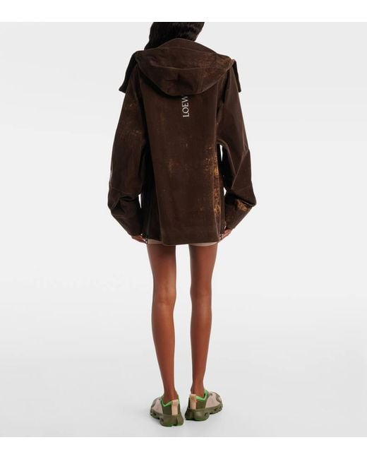 X On Chaqueta Con Capucha Oversized Loewe de color Brown
